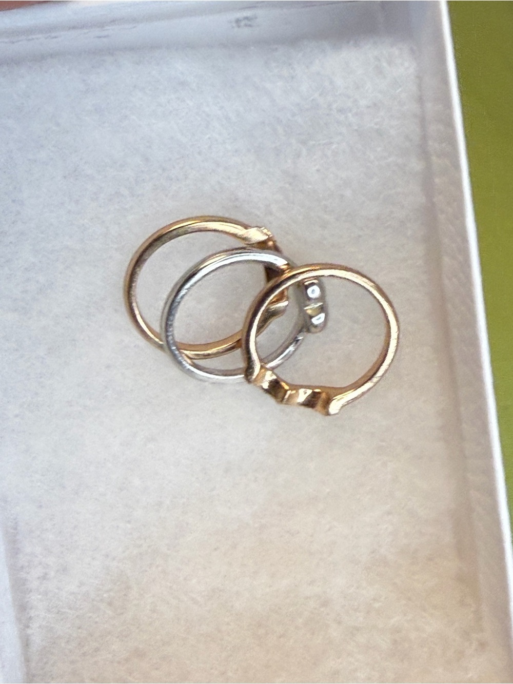 Coach Heart Ring | Size 6.5 | Gold & Silver Tone Crystal Accent - Picture 4 of 11